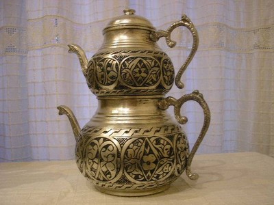 Красивый турецкий двойной чайник Красивый турецкий двойной чайник